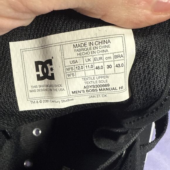 DC SHOES x Bob's Burgers LIMITED Manual Hi - High-Tops Size 12 B2 - Picture 7 of 10